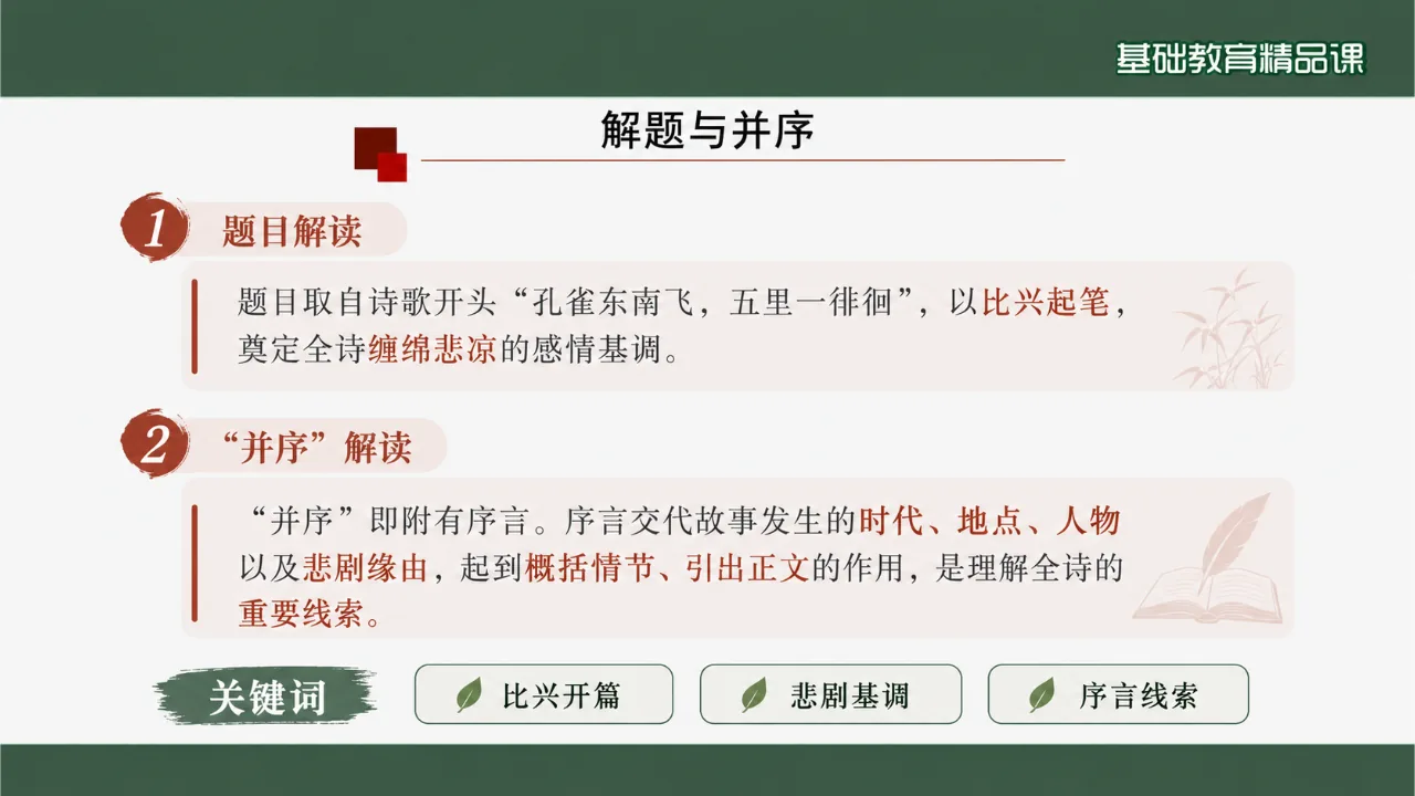 《孔雀东南飞并序》 基础版课件第5页缩略图