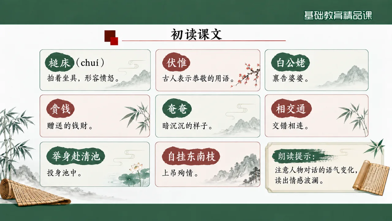 《孔雀东南飞并序》 版本1课件第6页缩略图