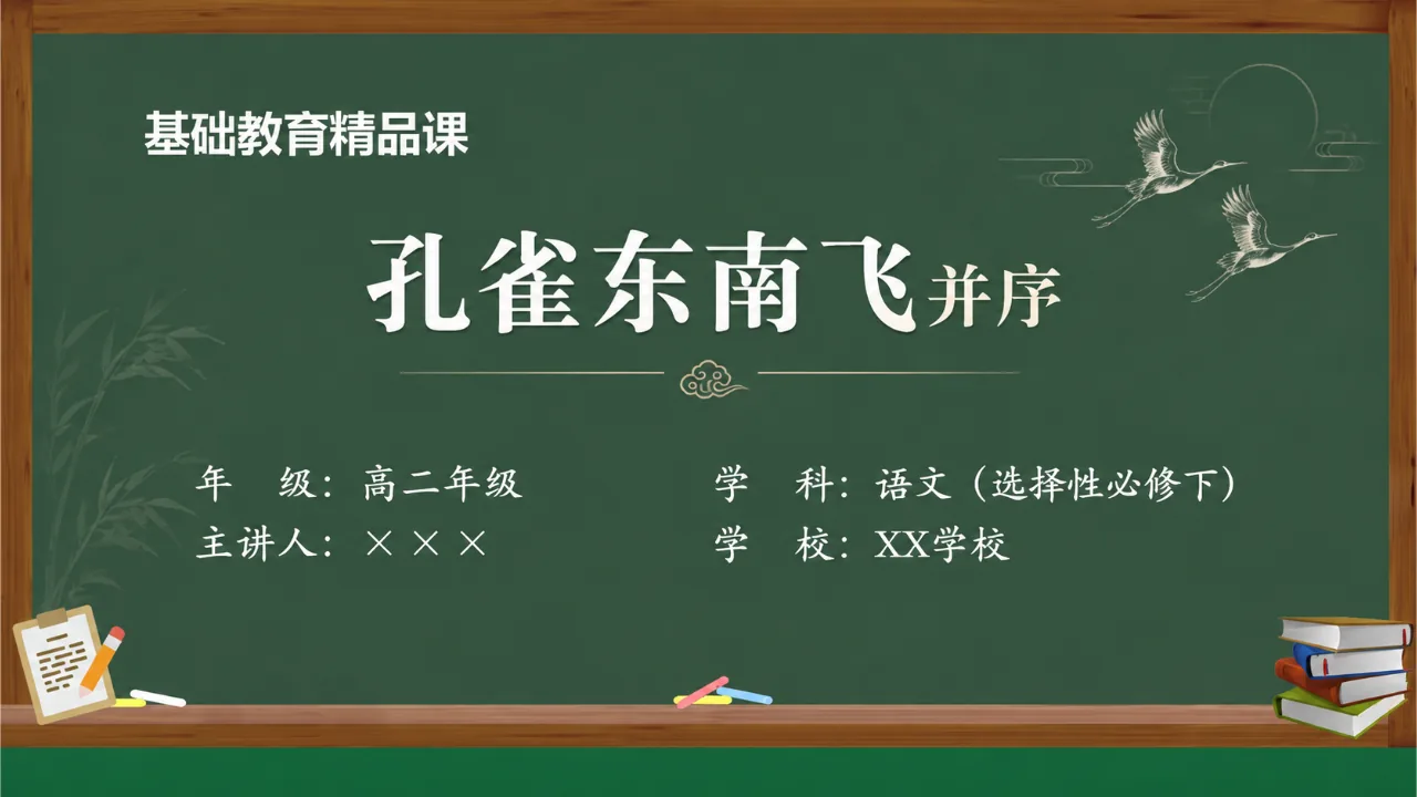 《孔雀东南飞并序》 版本2课件封面
