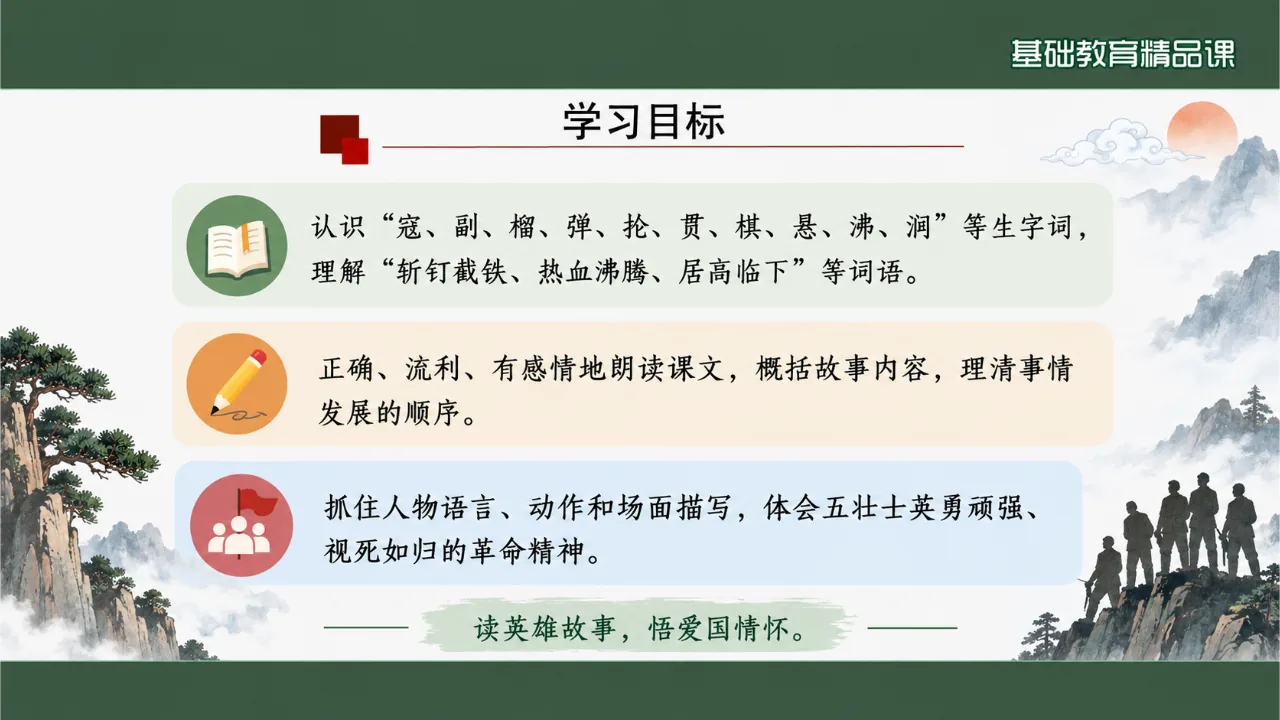《狼牙山五壮士》课件第2页缩略图