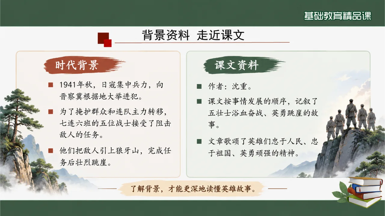 《狼牙山五壮士》课件第5页缩略图