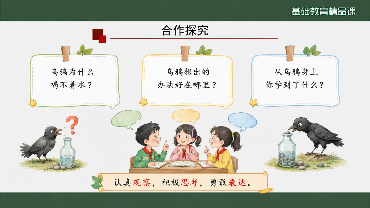 《乌鸦喝水》 版本1课件第10页缩略图