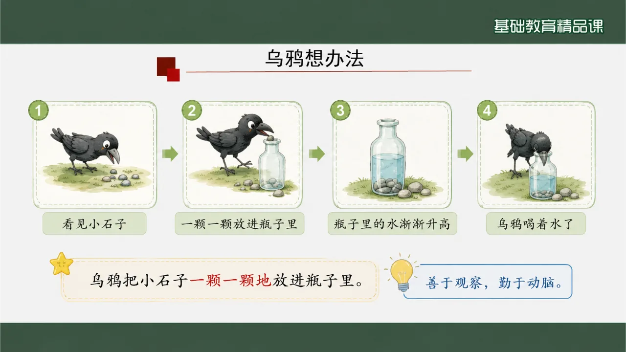 《乌鸦喝水》 版本1课件第8页缩略图