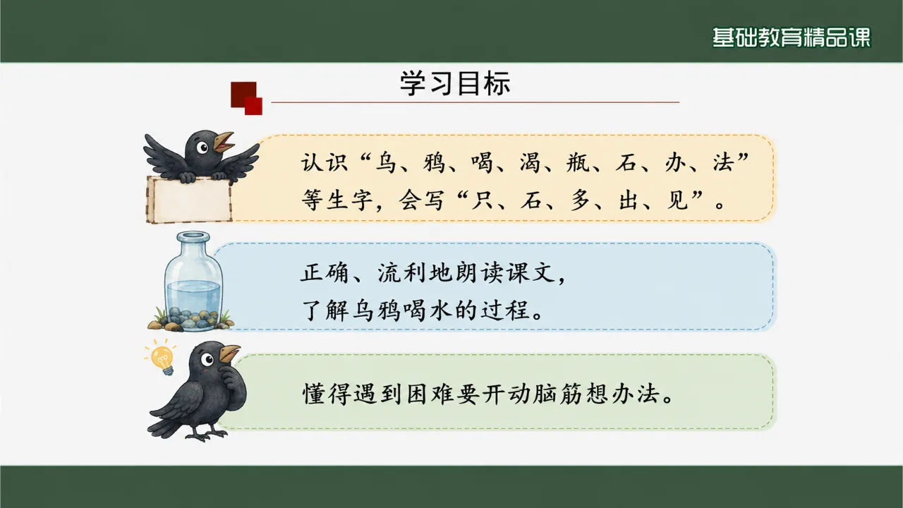 《乌鸦喝水》 版本2课件第2页缩略图