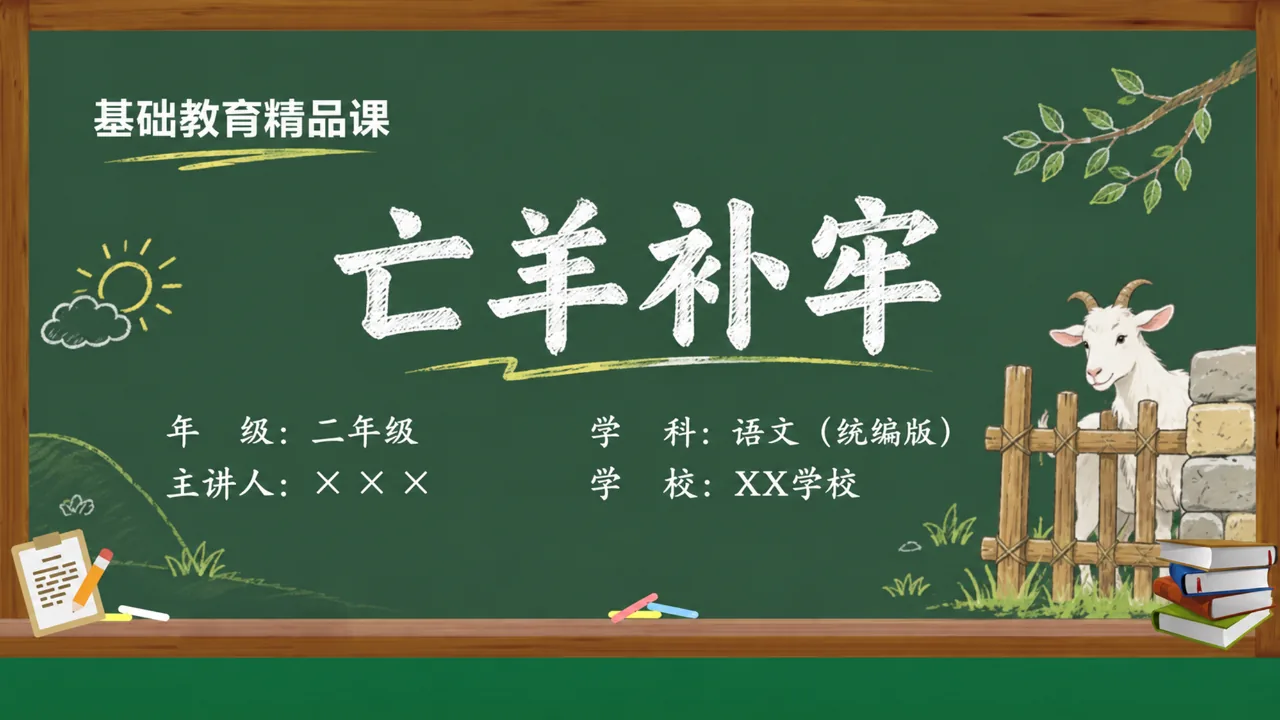 《亡羊补牢》 版本1课件封面