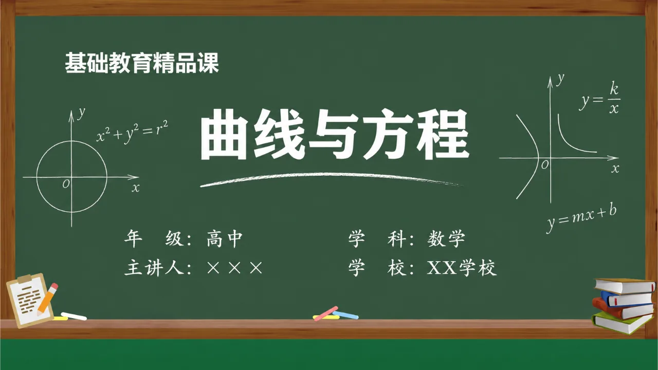 《曲线与方程》课件封面