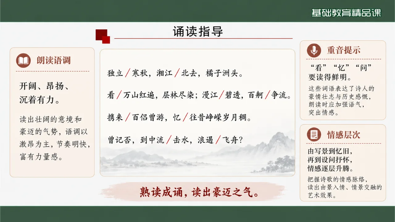 《沁园春·长沙》课件第6页缩略图