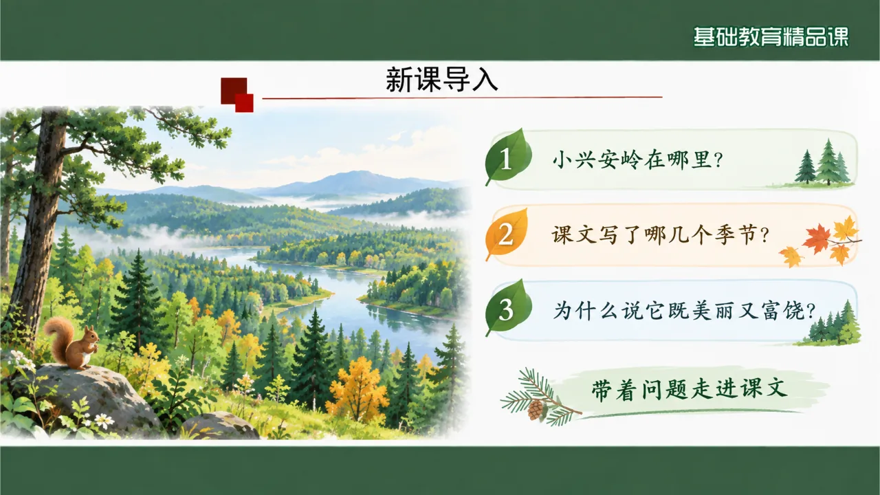 《美丽的小兴安岭》课件第3页缩略图