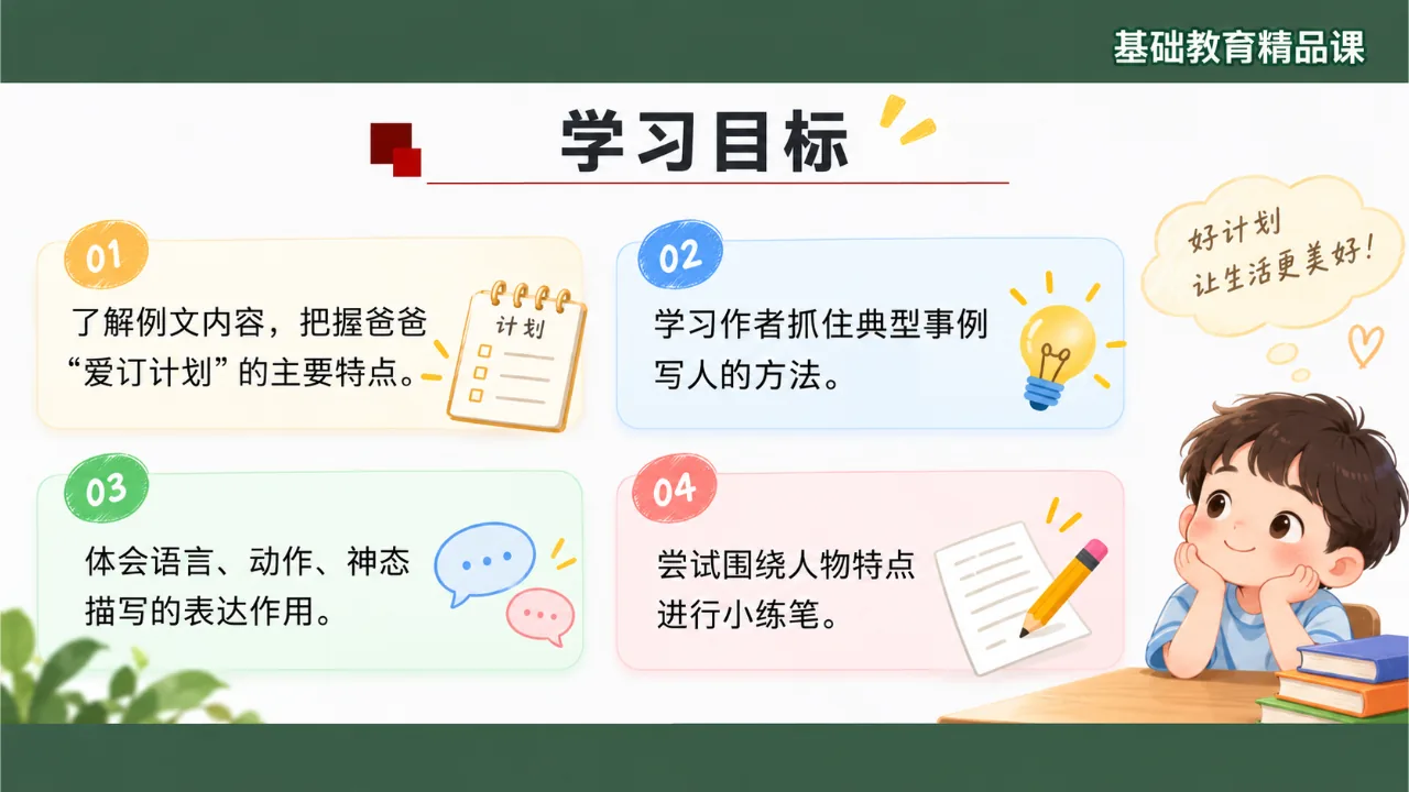 《习作例文：爸爸的计划》课件第2页缩略图
