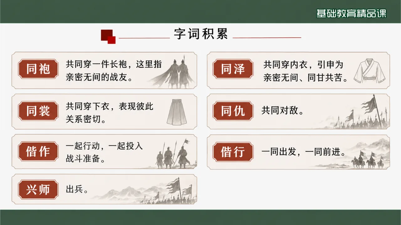 《无衣》 版本1课件第6页缩略图