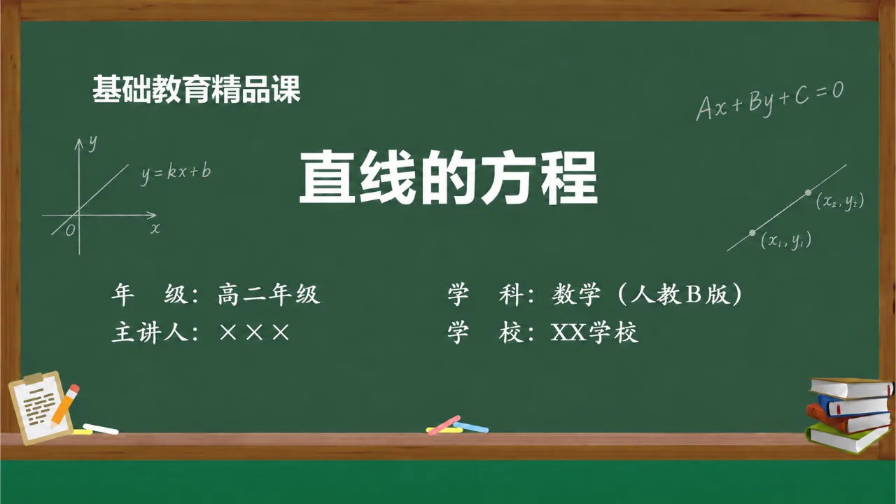 《直线的方程》课件封面